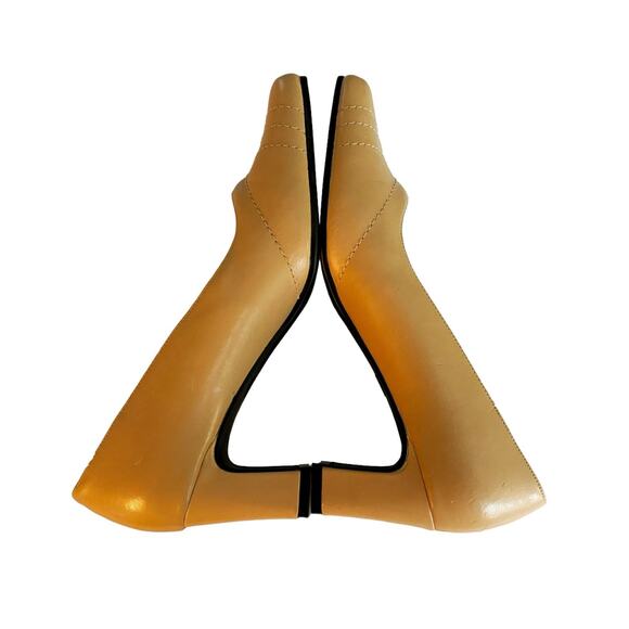 Ashley Taylor VINTAGE Nude Square Toe Pumps Womens Size 7 - Picture 6 of 11